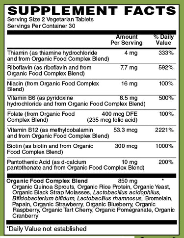 Certified Organic Whole Food B-Complex